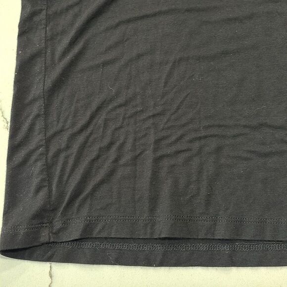 Tahari | Women’s Keyhole Black Button Semi Sheer Cold Shoulder Blouse Shirt - Picture 9 of 13